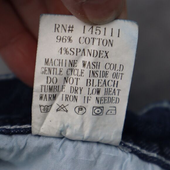 Denim Couture Jeans Womens 3 Blue Mid Rise Straight Flat Front Button Zip Pants - Picture 7 of 16